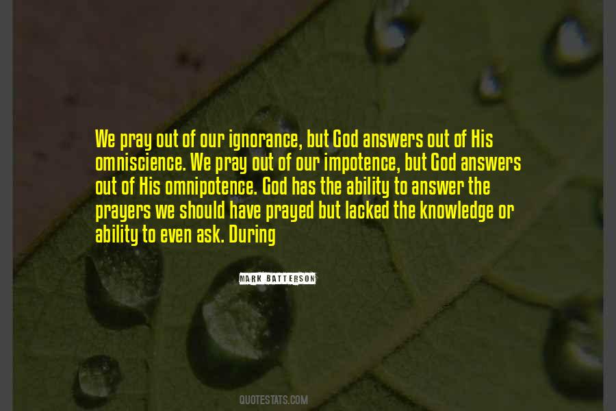 Omnipotence Of God Quotes #210071