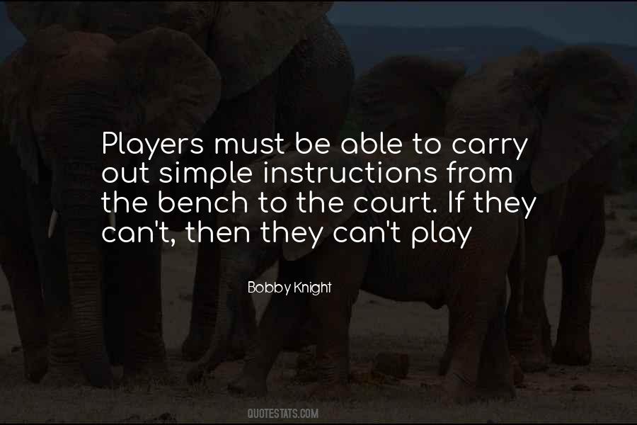 Bench Player Quotes #1374999