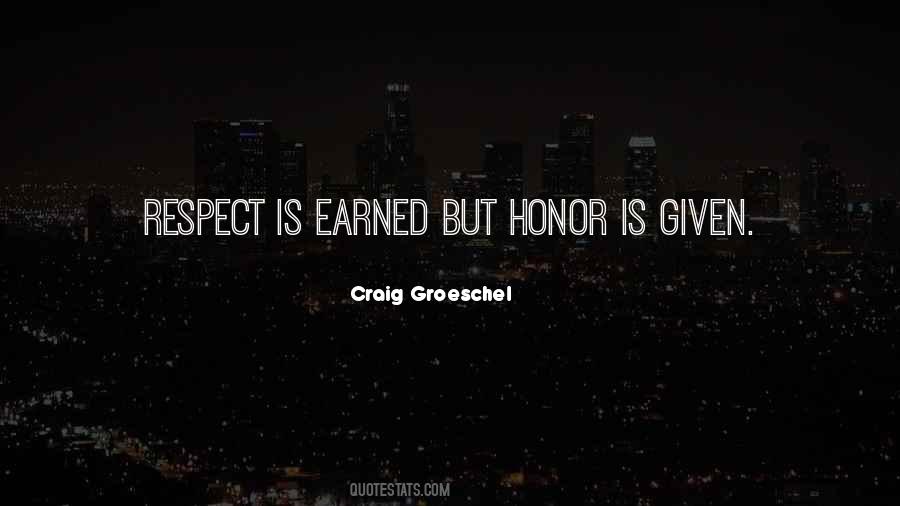 Respect Is Given Quotes #1832003