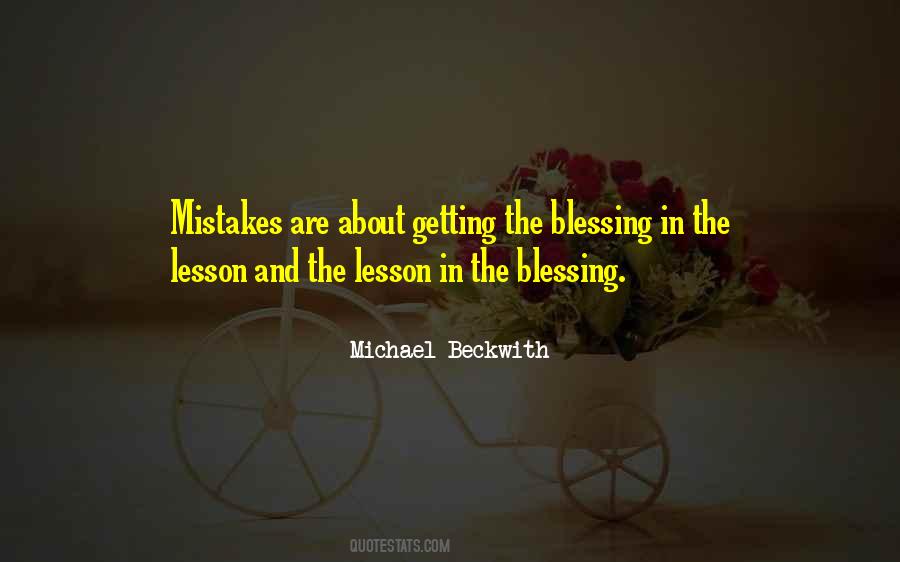 Blessing And Lesson Quotes #1055445