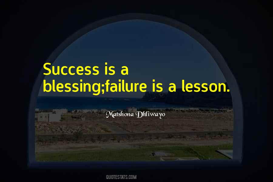 Blessing And Lesson Quotes #1608291