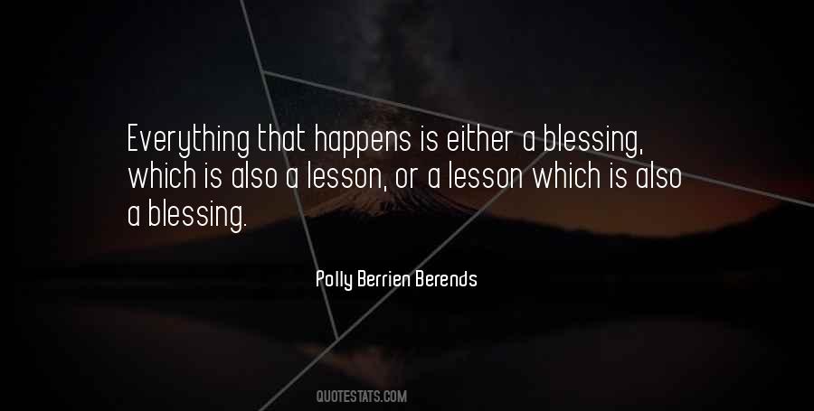 Blessing And Lesson Quotes #525366