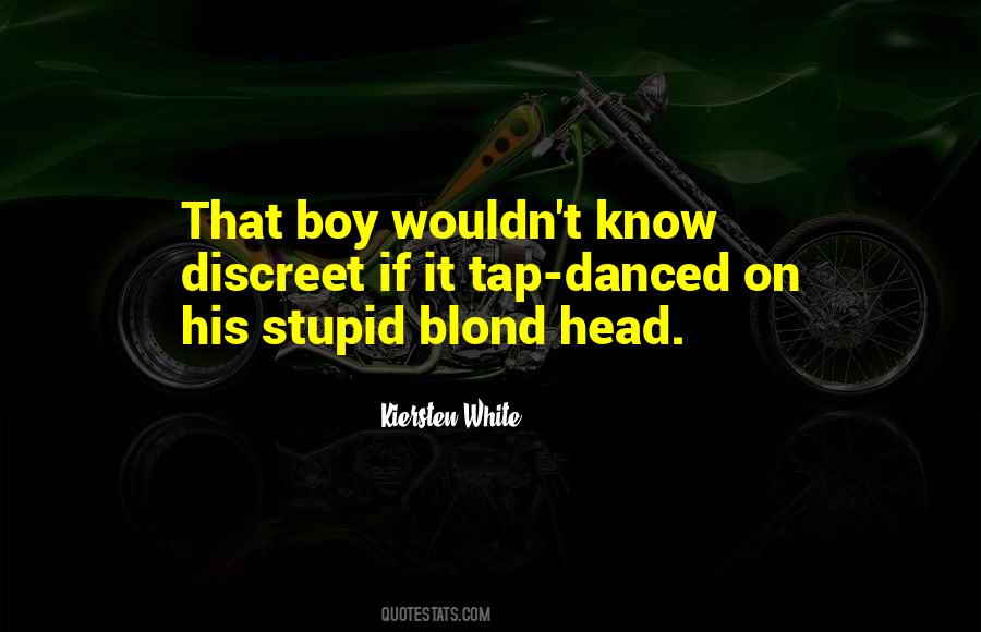 Blond Boy Quotes #851814