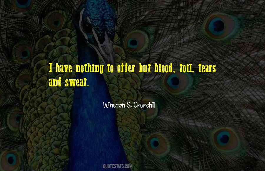 Blood Toil Tears And Sweat Quotes #975632