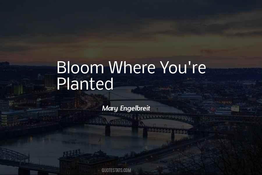 Bloom Where You're Planted Quotes #531358