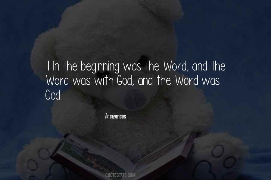 Word Was God Quotes #747570