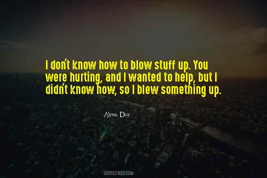 Blow Something Up Quotes #66111