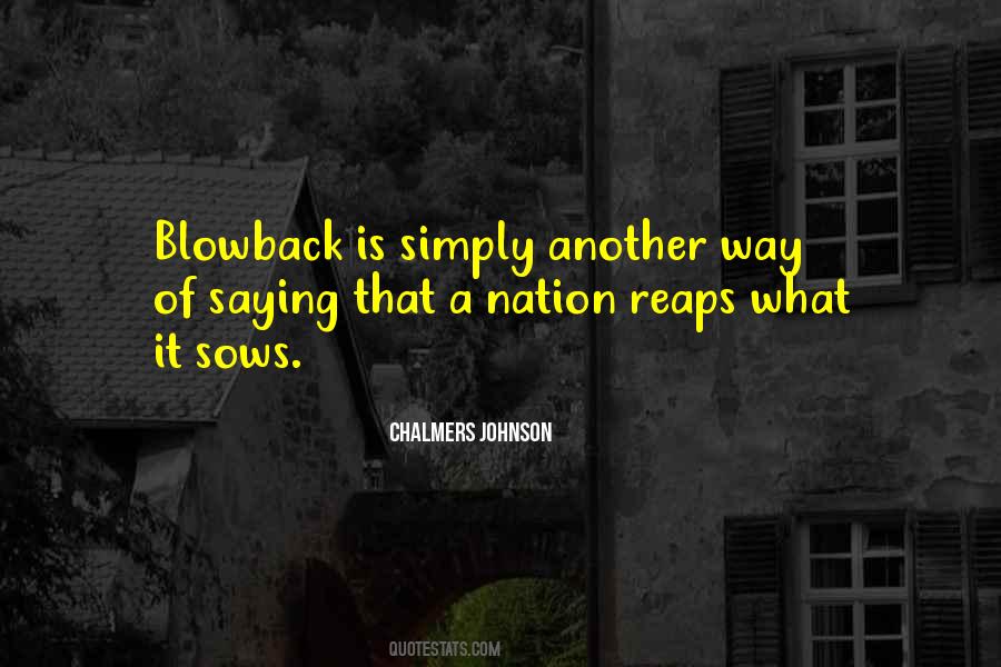 Blowback Quotes #107000