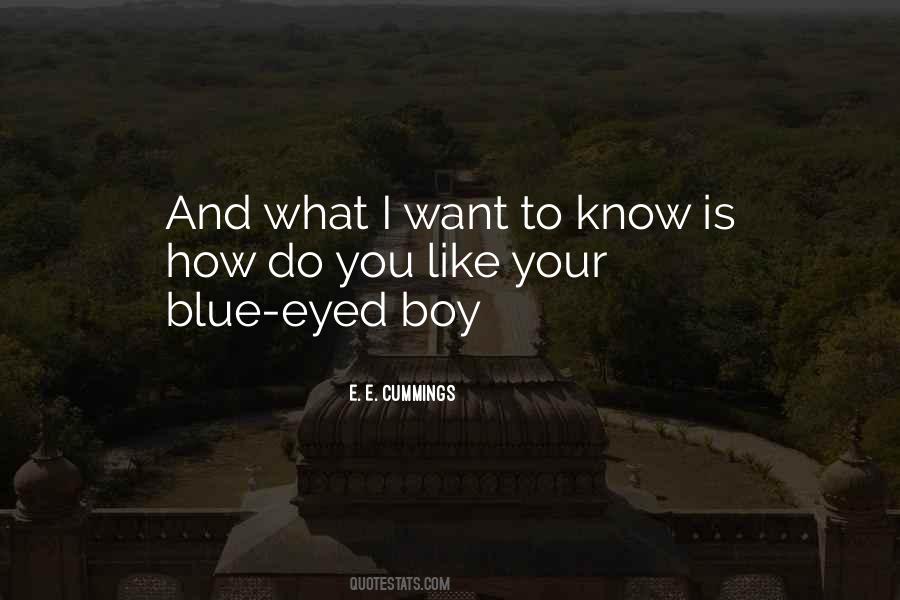 Blue Eyed Boy Quotes #735725