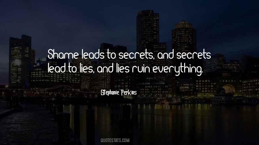 Secrets Shame Quotes #985563