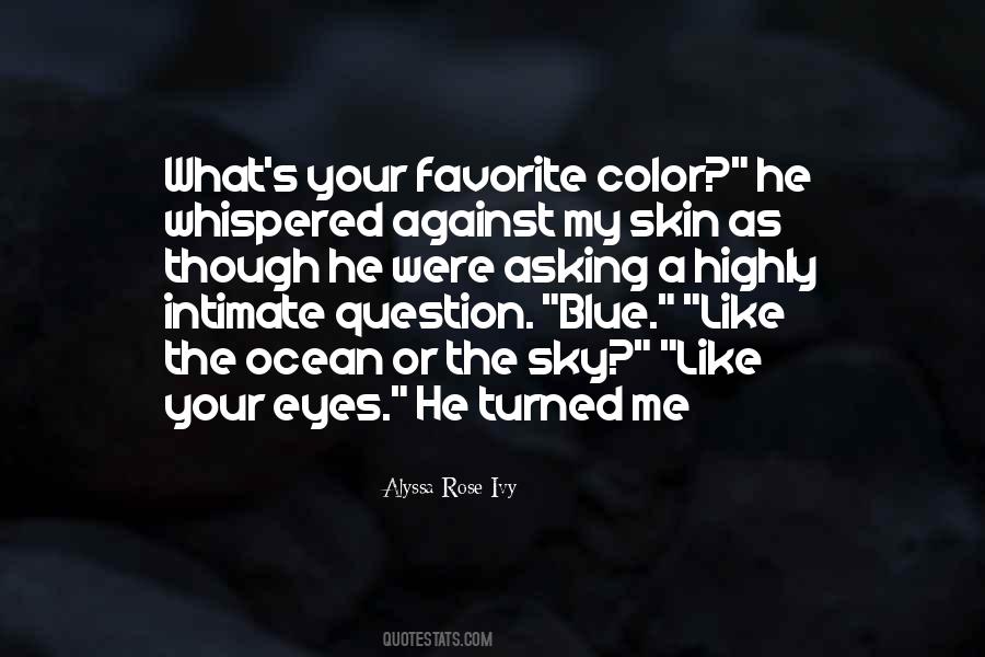 Blue Skin Quotes #72729