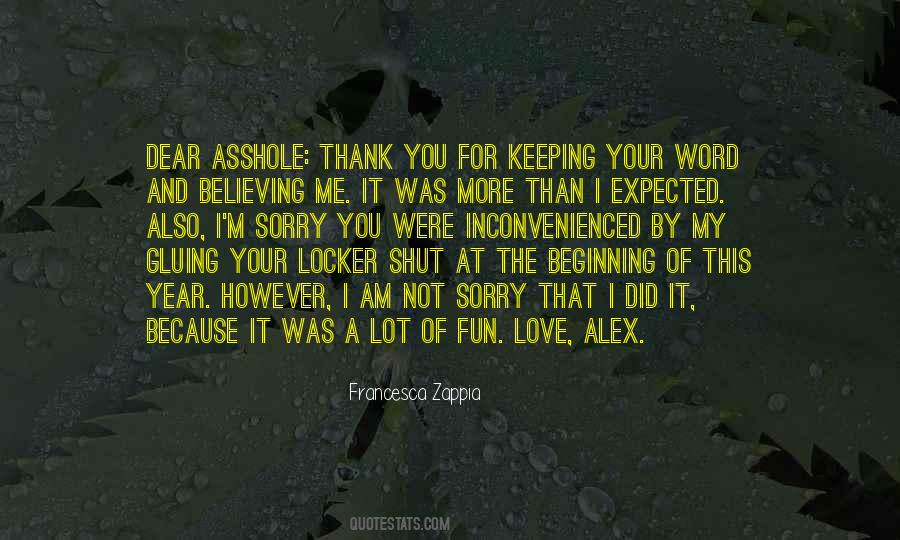 Word Sorry Quotes #116273