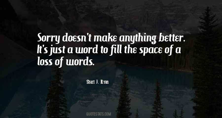 Word Sorry Quotes #1188506