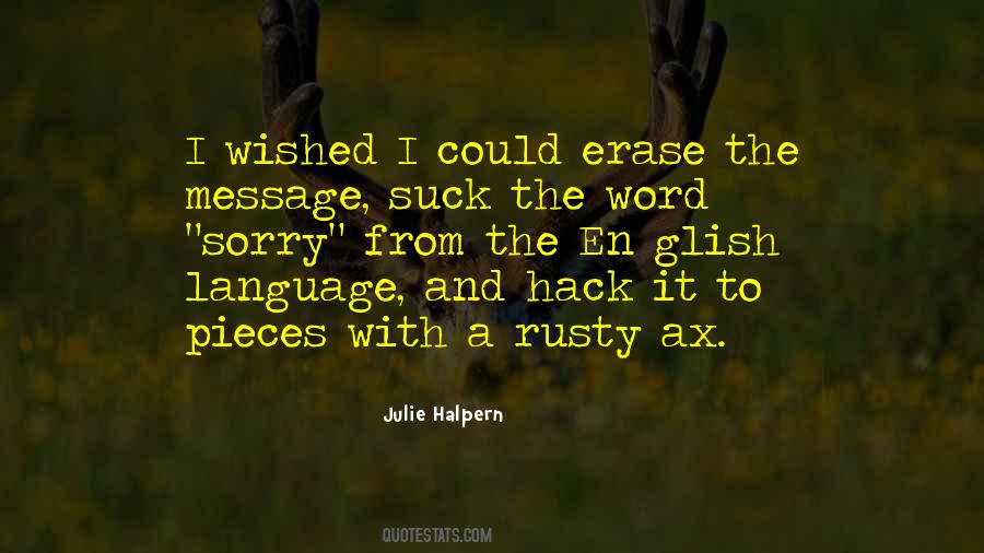 Word Sorry Quotes #1487597