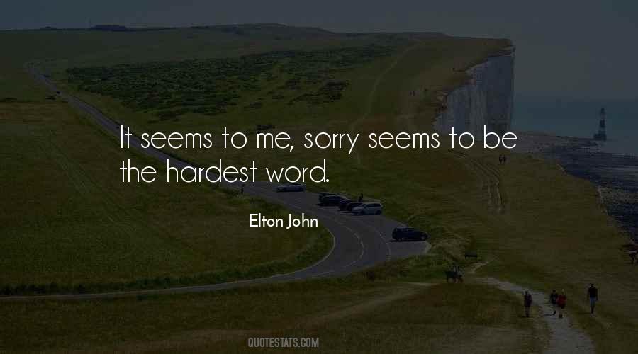 Word Sorry Quotes #1641338