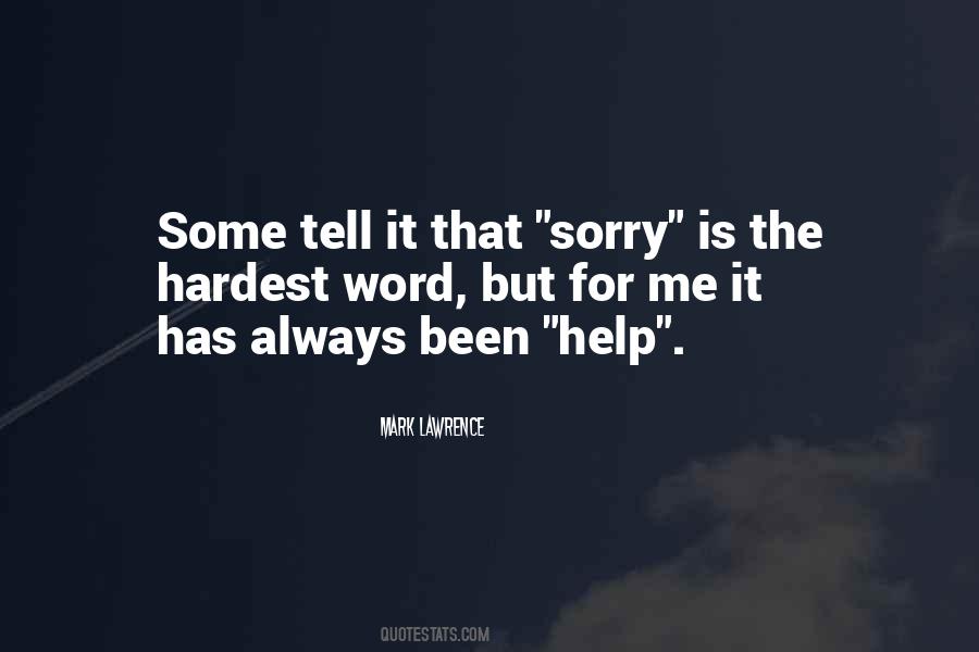Word Sorry Quotes #359012
