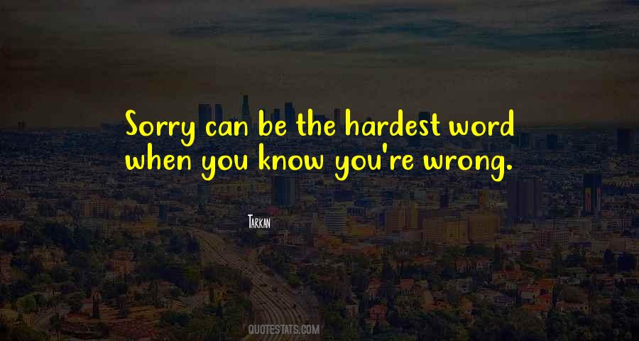 Word Sorry Quotes #452137