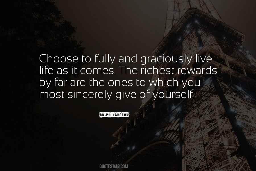 Rewards Of Giving Quotes #98310