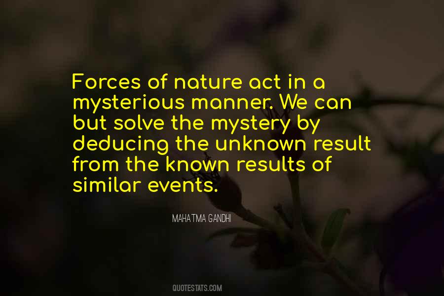 Mysterious Events Quotes #319800
