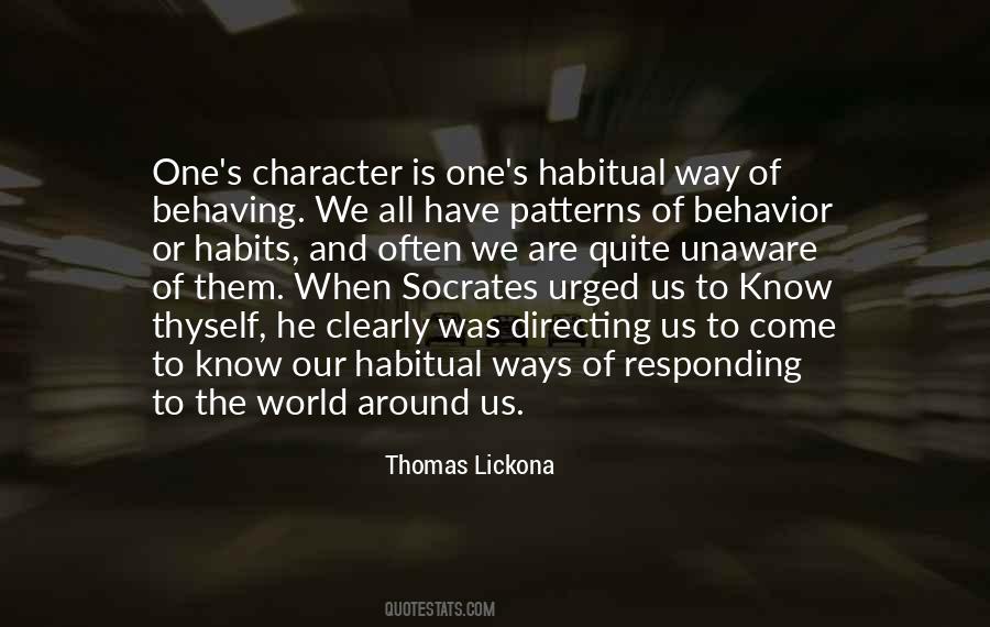 Behavior And Character Quotes #184882