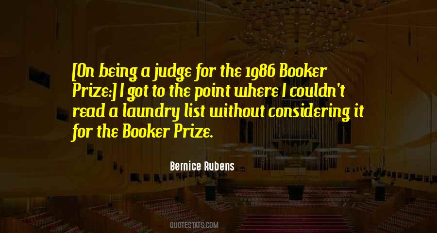 Booker Prize Quotes #71879