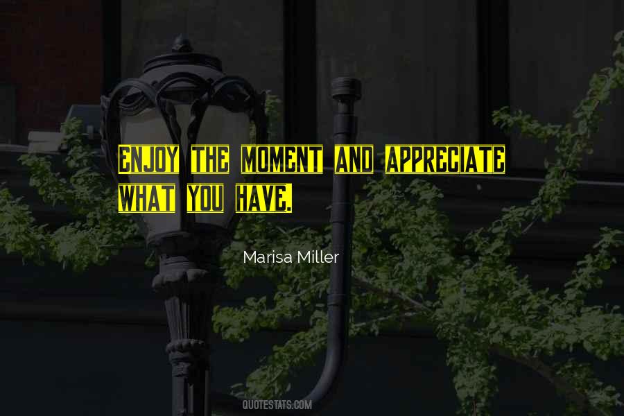 Appreciate And Enjoy Quotes #1320199