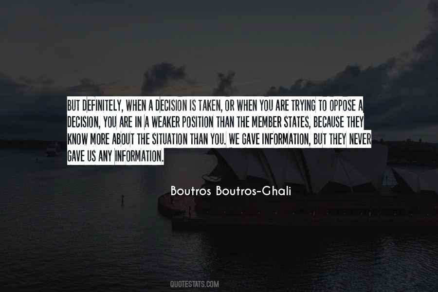 Boutros Ghali Quotes #917965