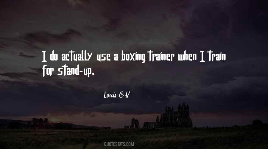 Boxing Trainer Quotes #1091968