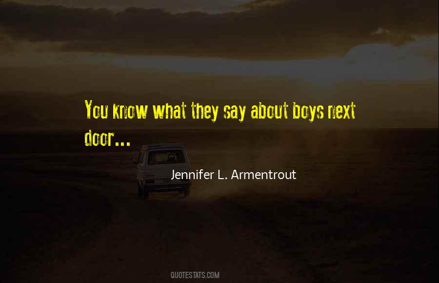 Boy Next Door Quotes #368228