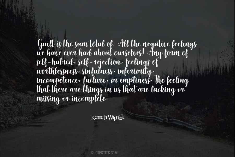 Feeling Of Worthlessness Quotes #140260