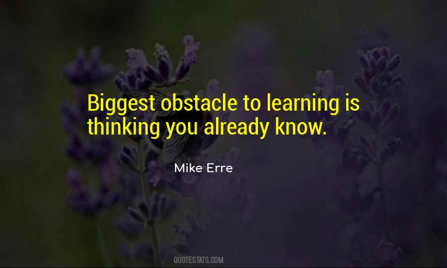 Biggest Obstacles Quotes #1721407