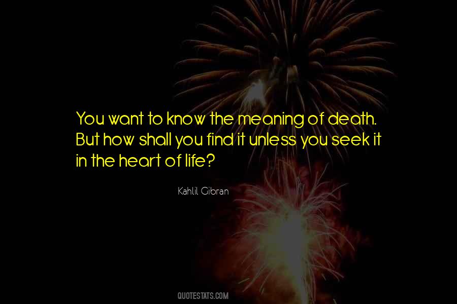 Death Meaning Of Life Quotes #1266314