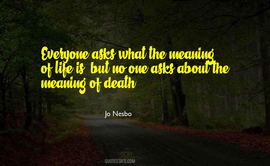 Death Meaning Of Life Quotes #1623212