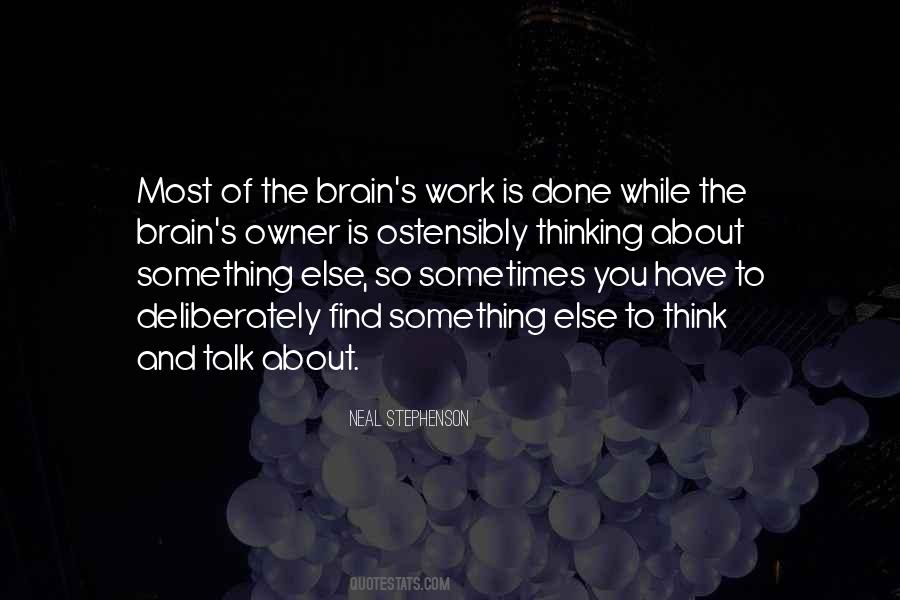 Brain Work Quotes #162335