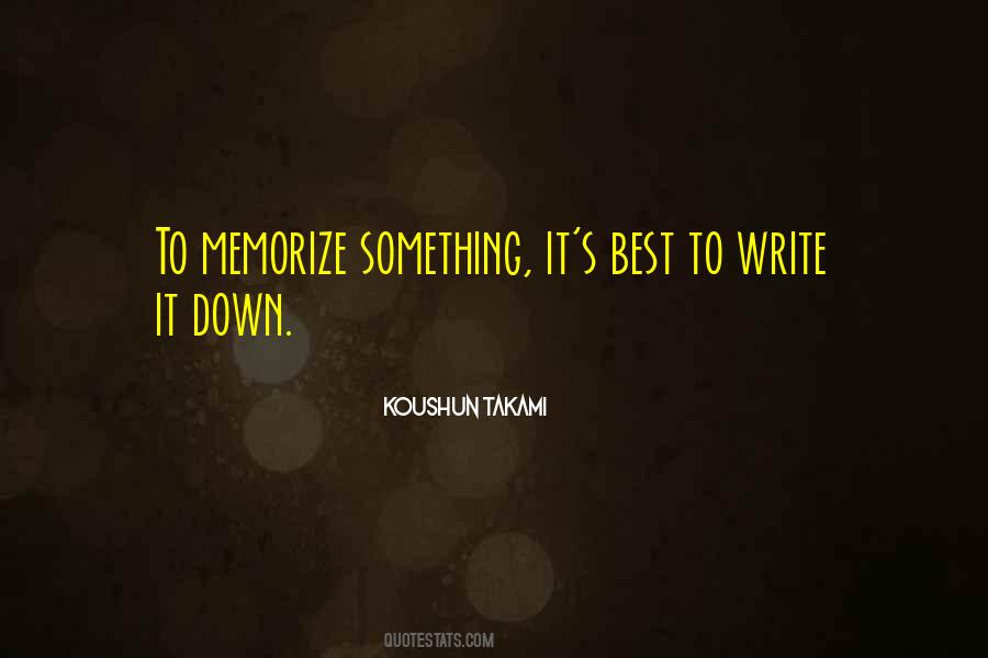 Write It Down Quotes #1739458