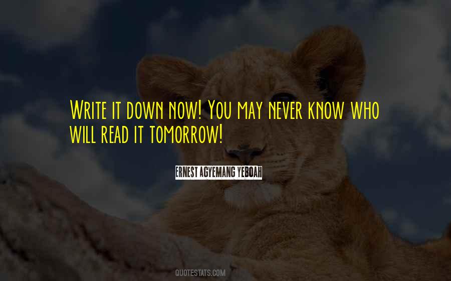 Write It Down Quotes #956530