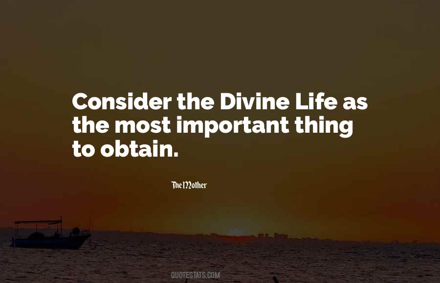 Divine Life Quotes #1251065