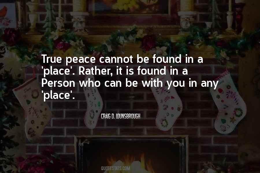 True Peace Quotes #663721