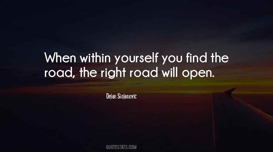 Right Road Quotes #553105