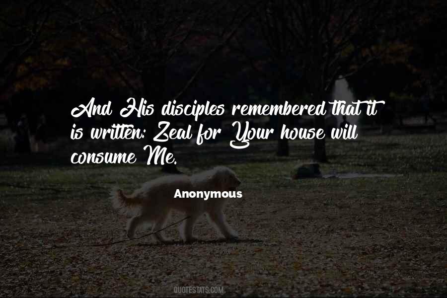 Zeal For Your House Quotes #811610