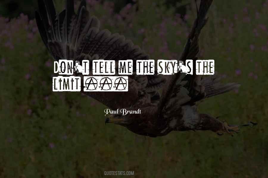 Quotes About The Sky Is Not The Limit #113545