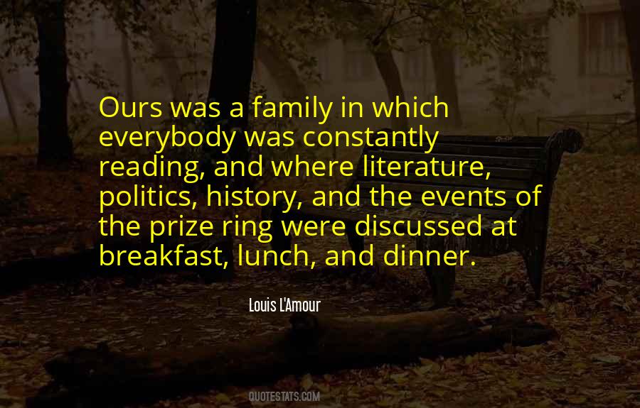Breakfast With My Family Quotes #153700
