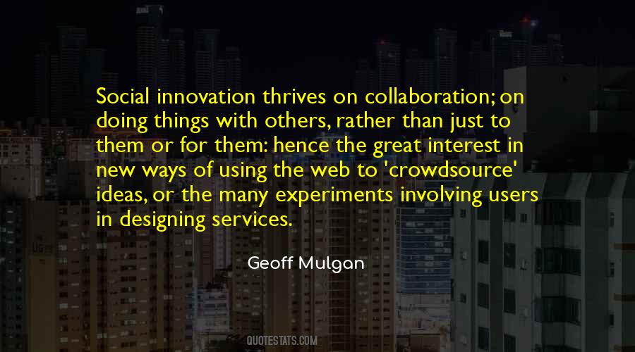 Mulgan Social Innovation Quotes #1516004