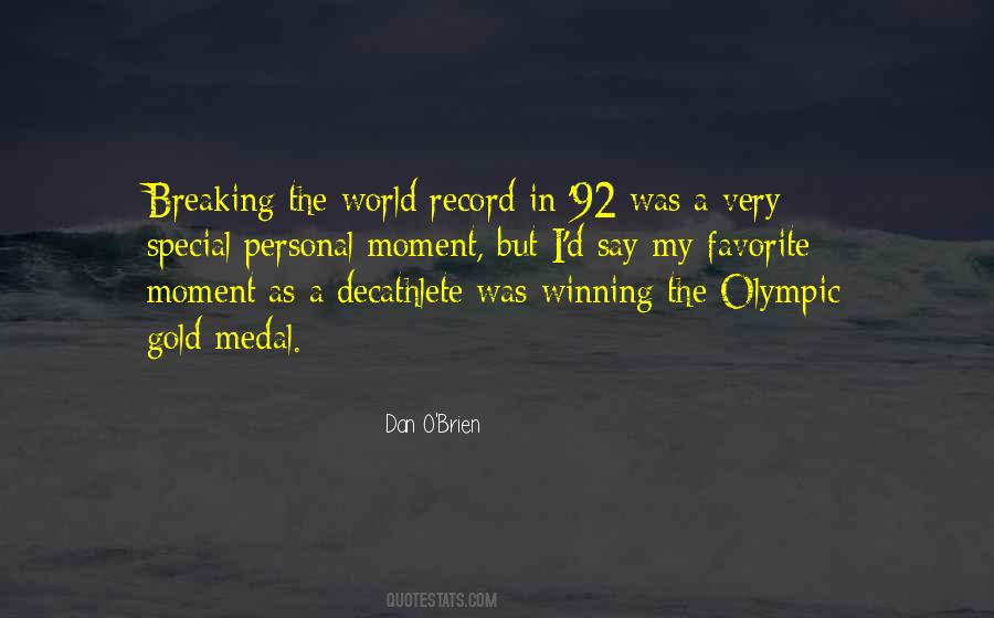 Breaking The Record Quotes #257530