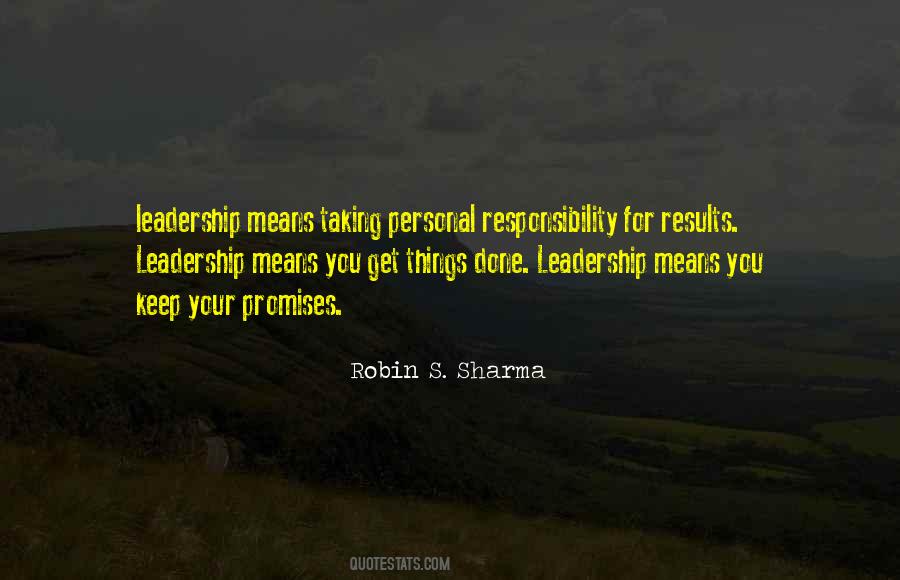 Personal Leadership Quotes #261549