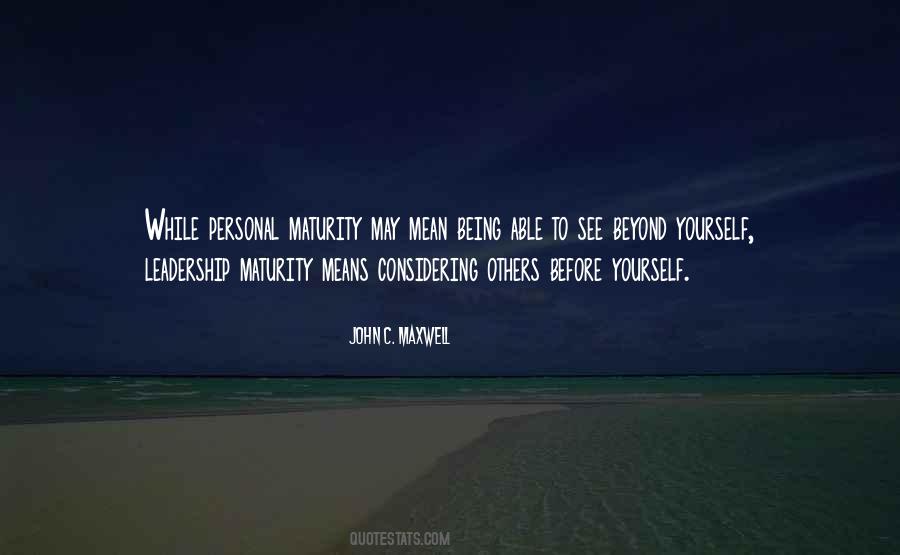 Personal Leadership Quotes #691224