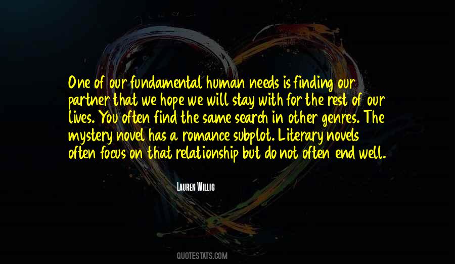 Fundamental Needs Quotes #444365