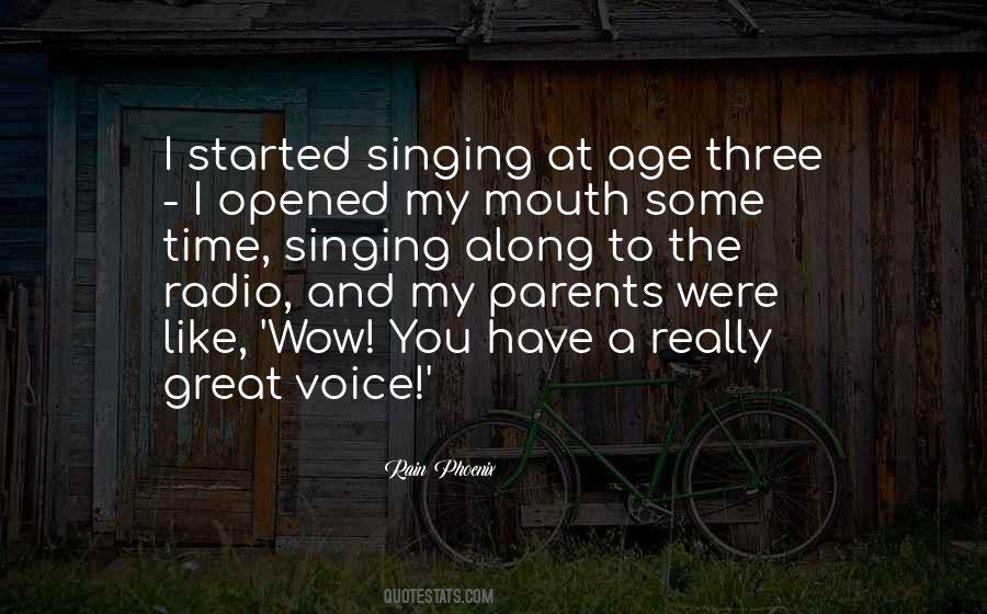 Quotes About The Singing Voice #708779
