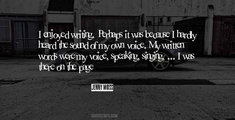 Quotes About The Singing Voice #881561