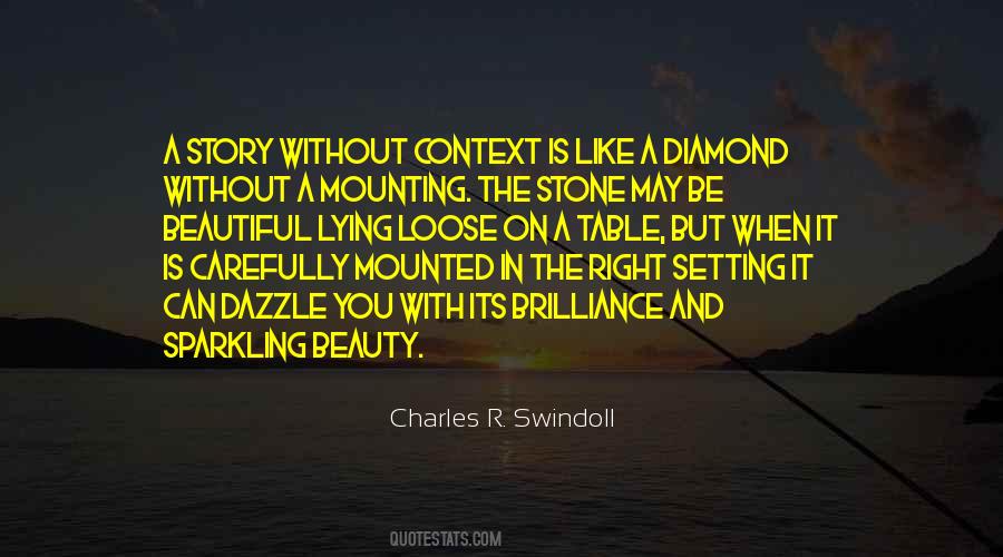 Stone Like Diamond Quotes #1663746